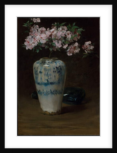 Pink Azalea, Chinese vase, c.1880-90 by William Merritt Chase