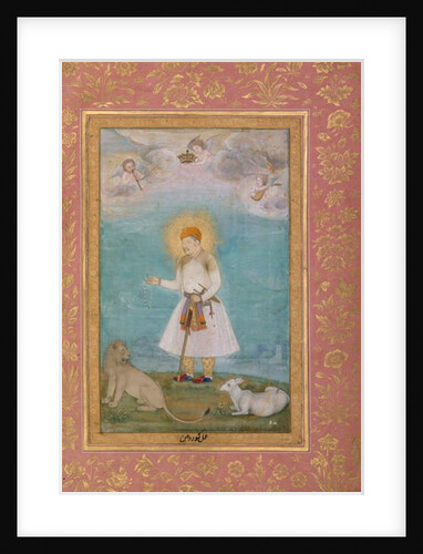 Akbar with Lion and Calf, c.1630 by Govardhan Govardhan