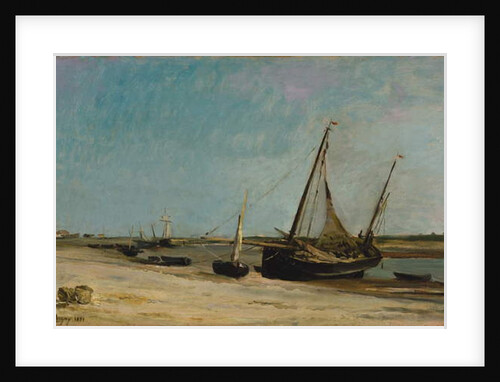 Boats on the Seacoast at Étaples, 1871 by Charles Francois Daubigny