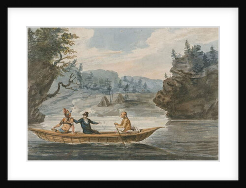 Two Indians and a White Man in a Canoe, 1811-13 by Pavel Petrovich Svinin