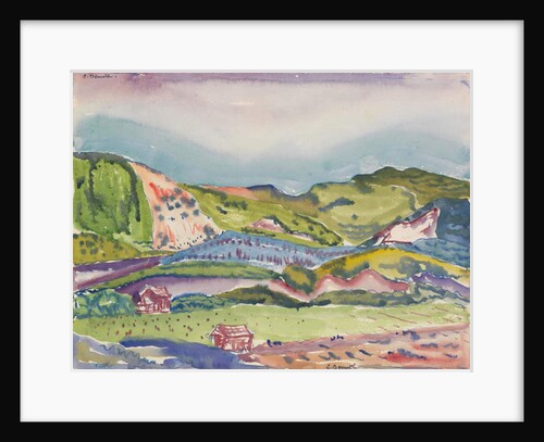 Mountain with Red House, c.1913 by Charles Demuth