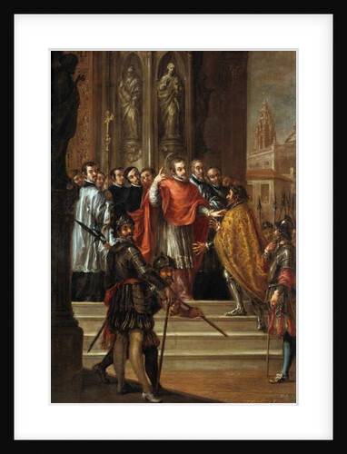 St. Ambrose Denying the Emperor Theodosius the Entrance into the Church, c.1673 by Juan de Valdes Leal