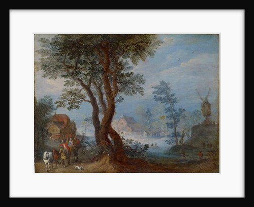 Village landscape with figures, c.1603 by Jan the Elder Brueghel