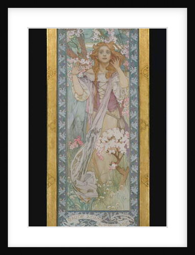 Maude Adams as Joan of Arc, 1909 by Alphonse Marie Mucha