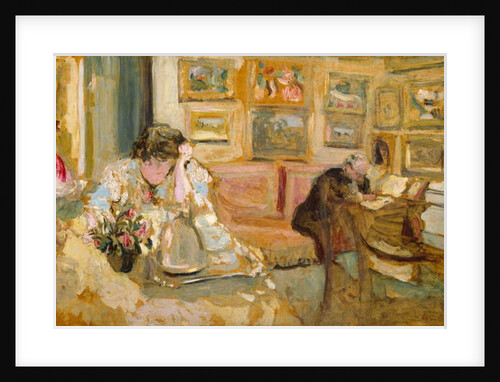 Jos and Lucie Hessel in the Small Salon, Rue de Rivoli, c.1900-05 by Edouard Vuillard