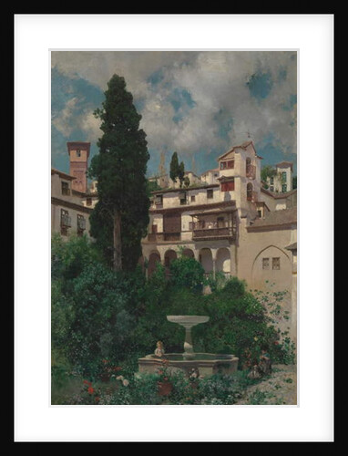 A Spanish Garden by Martin Rico y Ortega