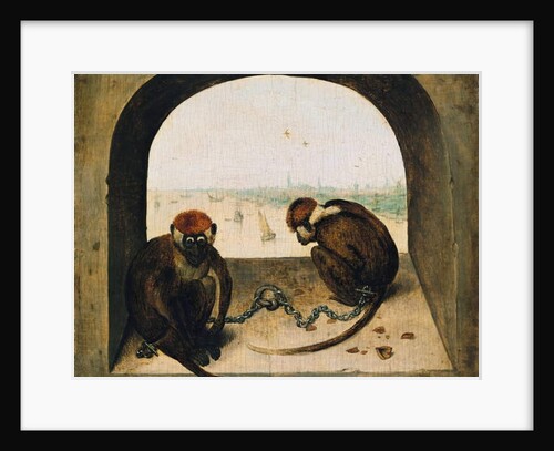 Two Chained Monkeys, 1562 by Pieter the Elder Bruegel