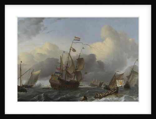 The Eendracht and a Fleet of Dutch Men-of-war, c.1670-75 by Ludolf I Backhuysen