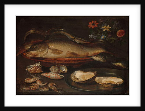 Still life with fish, oysters and shrimps, c.1620-50 by Clara Peeters