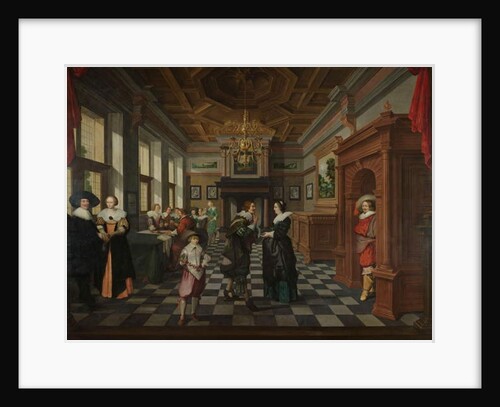 A Seven-Part Decorative Sequence: An Interior, 1630-32 by Dirck van Delen