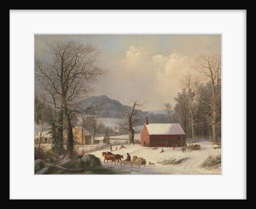 Red School House, 1858 by George Henry Durrie