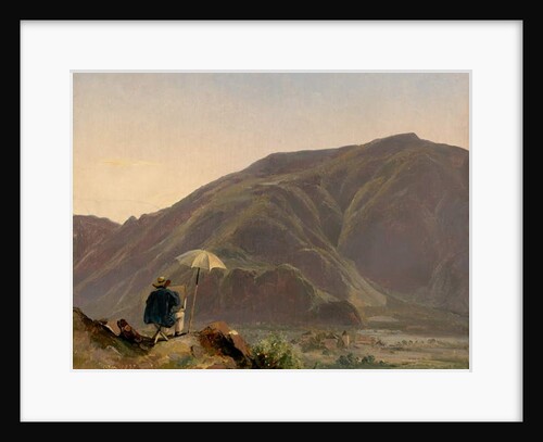 View of Bozen with a Painter, 1837 by Jules Coignet