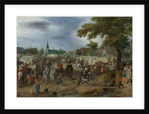 Prince Maurice and Frederick Henry at the Valkenburg Horse Fair, 1618 by Adriaen Pietersz. van de Venne