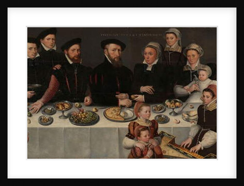 Pierre de Moucheron, his Wife Isabeau de Gerbierand their eighteen Children, 1563 by Flemish School