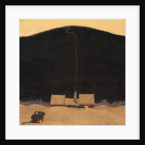 The cottage at the foot of the mountain by John Bauer