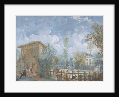 Figures in a Garden, 1784 by Jean-Desmosthene Dugourc