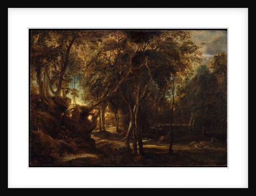 A Forest at Dawn with a Deer Hunt, c.1635 by Peter Paul Rubens