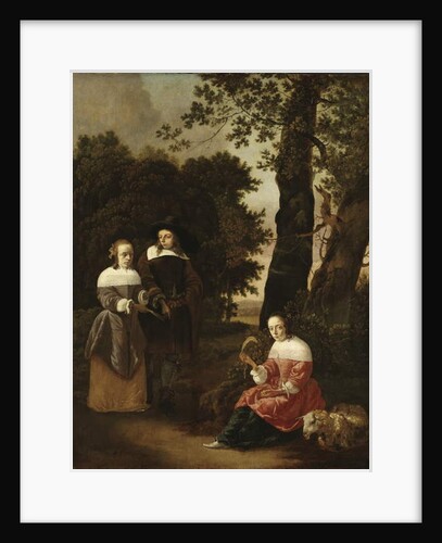 A Couple and a Shepherdess in a Landscape, 1661 by Hendrik van der Burgh