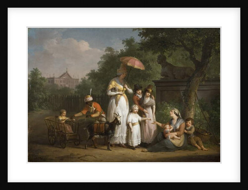 A Noble Family Distributing Alms in a Park, 1793 by Mathieu Ignace van Bree
