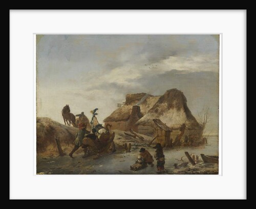 A Nobleman's Sleigh on the Ice, c.1646 by Philips Wouwermans or Wouwerman