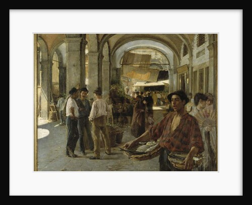 A Venetian Covered Market, 1887 by Oscar Gustaf Bjorck