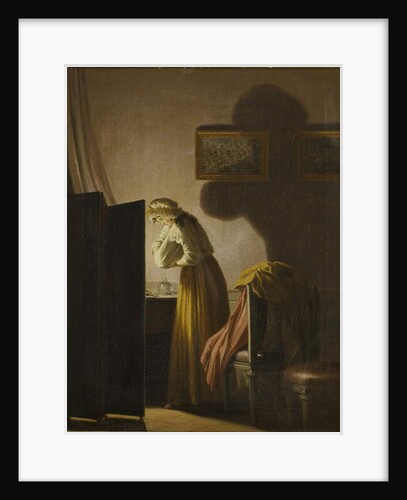 A Woman Picking Fleas by Candlelight by Pehr Hillestrom
