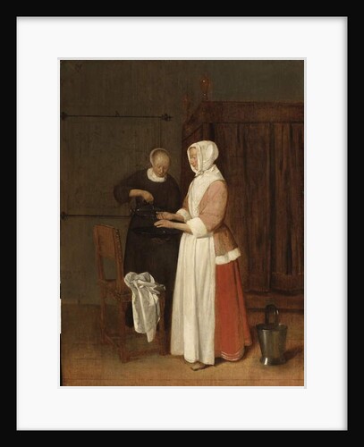 A Woman Washing her Hands, 1662 by Quiringh Gerritsz. van Brekelenkam