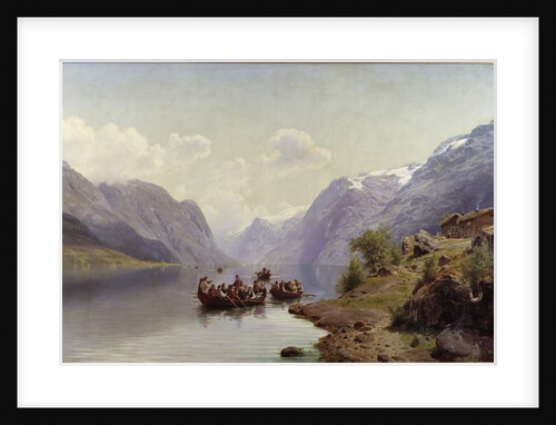 Bridal Escort on the Hardanger Fiord, 1865 by Johan Fredrik Eckersberg