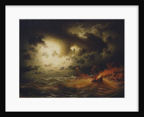 Burning Steamer, 1858 by Marcus Larson