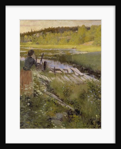 By the Lake, View from Balingsta by Oscar Gustaf Bjorck