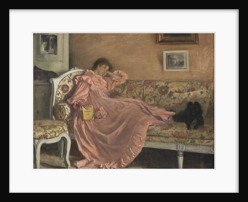 Carola Sitting on the Sofa, 1899 by Gustaf Olaf Cederstrom