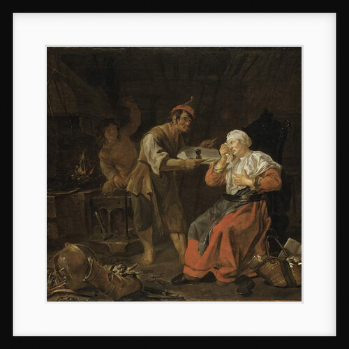Weeping Woman in a Blacksmith’s Shop, c.1650 by Gabriel Metsu