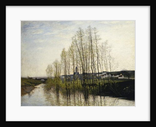 River Landscape, Champagne, 1876 by Carl Fredrik Hill