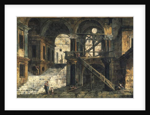 Stairwell in a Renaissance House, c.1741-42 by Michele Marieschi