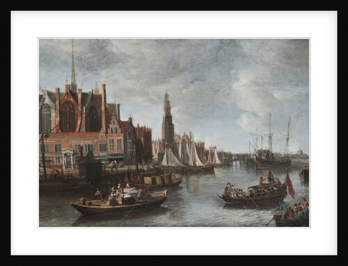 View of Nieuwe Kerk in Amsterdam by Anthonie Beerstraten