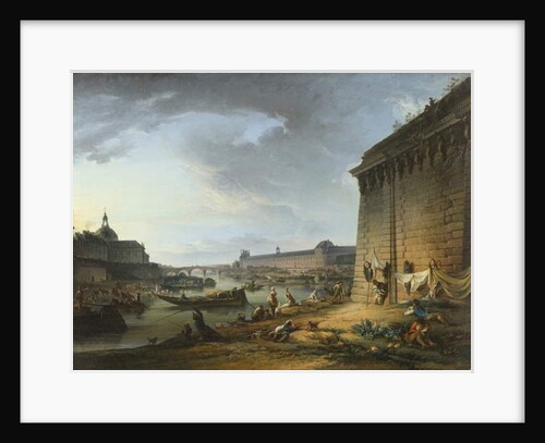 View of Paris from the Embankment beneath the Pont Neuf, 1766-68 by Elias Martin