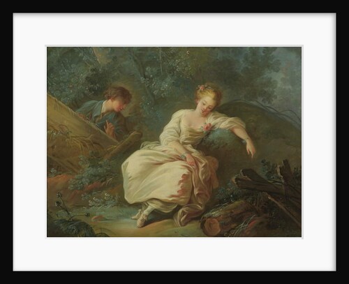 Young Couple in a Landscape by Jean-Baptiste Huet