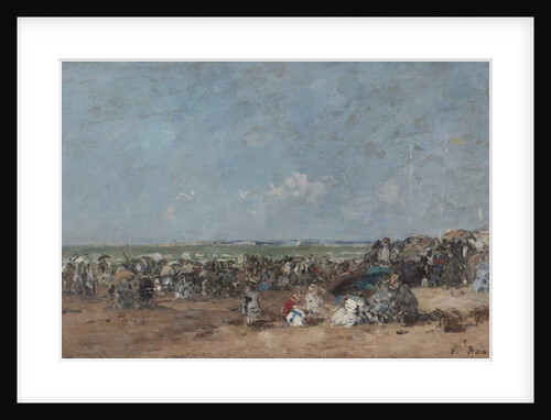 Beach Scene in Trouville, c.1870-74 by Eugene Louis Boudin