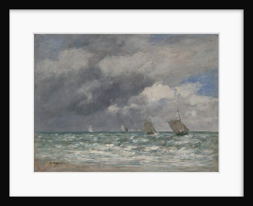 Sailboats near Trouville, c.1885-90 by Eugene Louis Boudin
