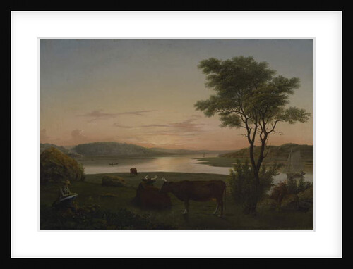 New England Inlet with Self-Portrait, 1848 by Fitz Henry Lane