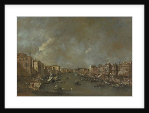 View of the Grand Canal from the Ponte di Rialto, after 1775 by Francesco Guardi