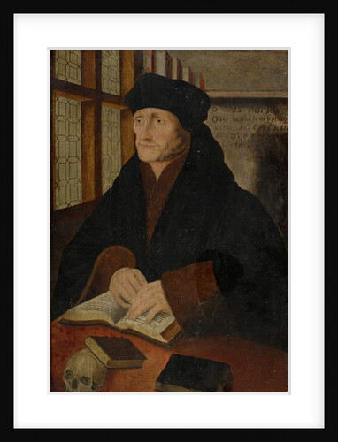 Portrait of Erasmus of Rotterdam in the Study by Hans (after) Holbein the Younger