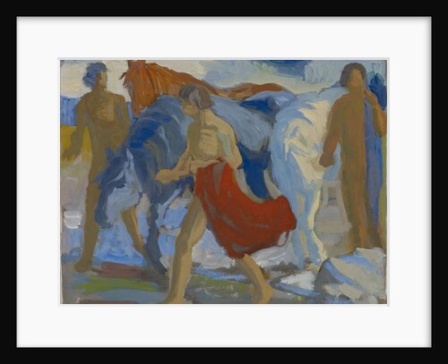 Young Men with Horses, c.1913-15 by Paul Altherr
