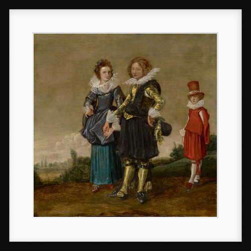 Young Couple Walking with a Page by Dirck Hals