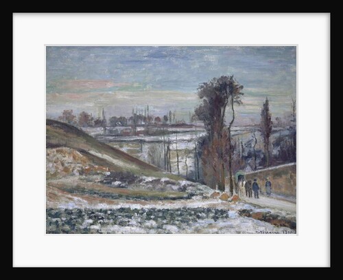 Snowy Landscape near l'Hermitage, 1875 by Camille Pissarro