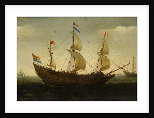 Dutch Three-Masted and Other Ships Offshore by Hendrick Cornelisz Vroom