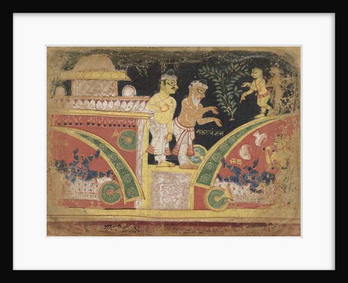 Krishna Overturning the Cart, anonymous, c. 1520-30 by Anonymous Anonymous