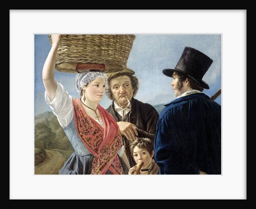 Market Gossip, 1827 by Jean Henri de Coene
