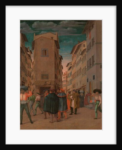 Florentine Street Scene with Twelve Figures, 1540-60 by Italian School