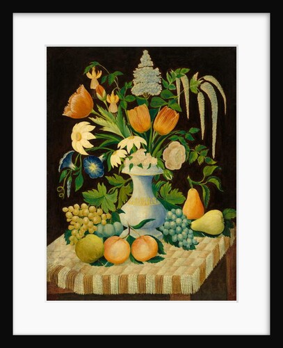 Flowers and fruit, c.1870 by American School